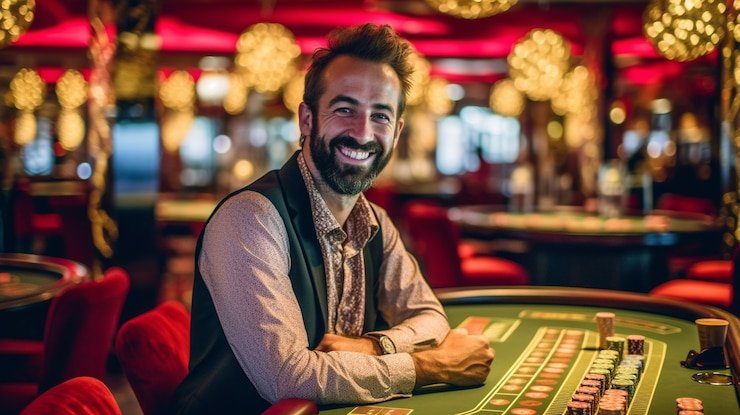 Live Lightning Baccarat table with professional dealer and real-time betting interface on dewa1000 gokil